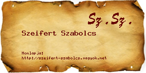 Szeifert Szabolcs névjegykártya