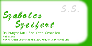 szabolcs szeifert business card